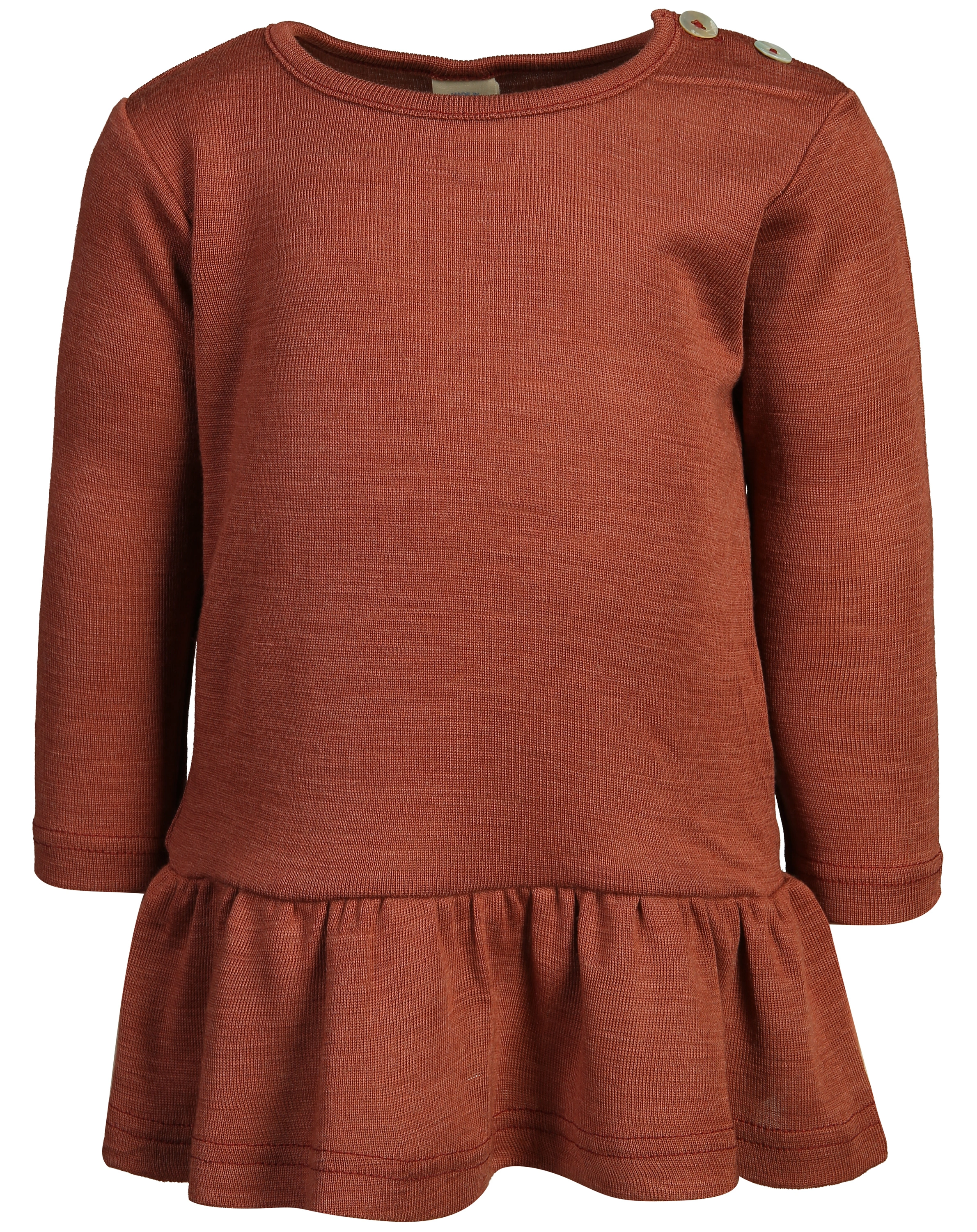 Langarmshirt BABY GIRL mit Seide in kupfer