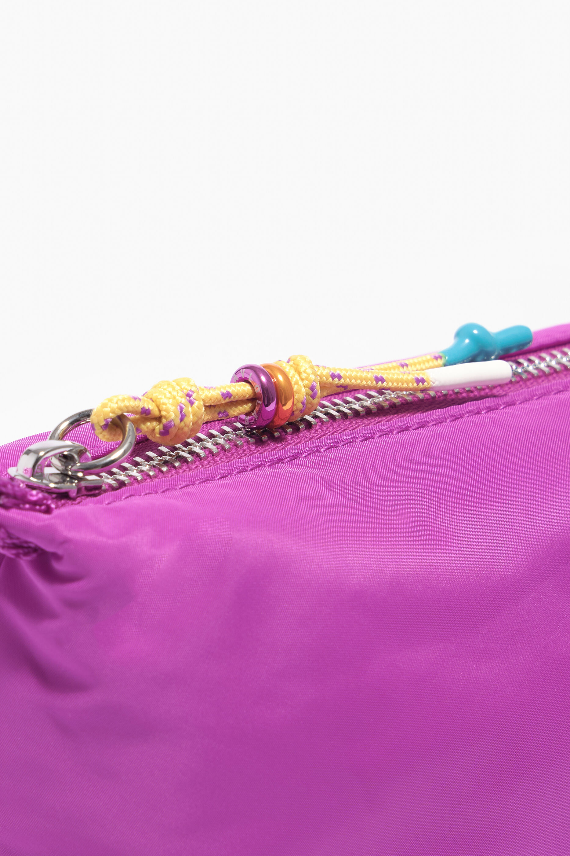 Nécessaire trapezoidal, tamanho P, náilon, violeta