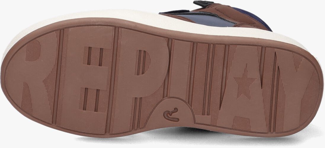 REPLAY blauwe replay hoge sneaker cobra