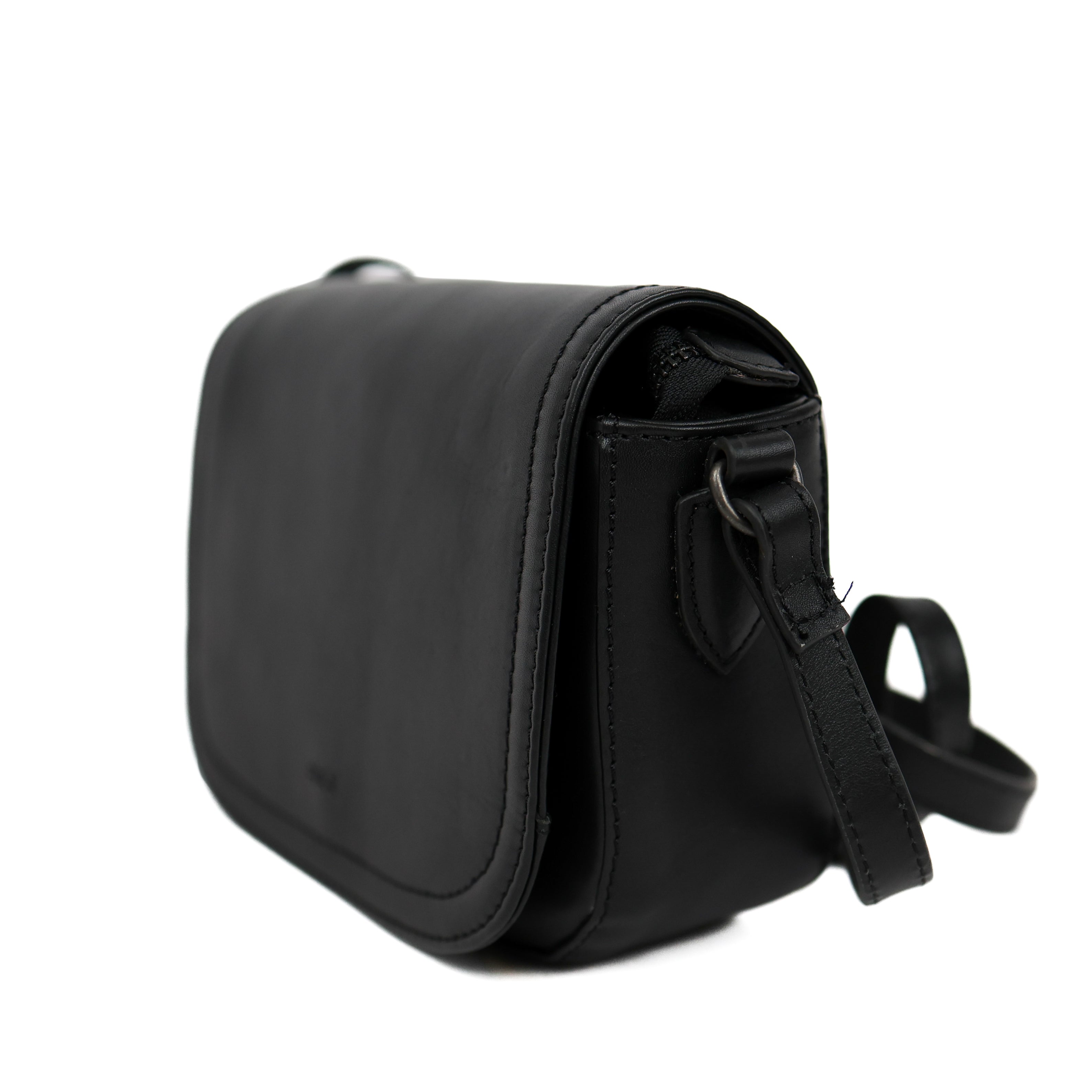 Schoudertasje met flap 'Anastasia' Black Black