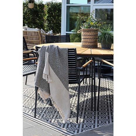 Mood Classic havestol med teak armlæn - sort