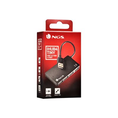 NGS iHub4 TINY - Hub - 4 x USB 2.0
