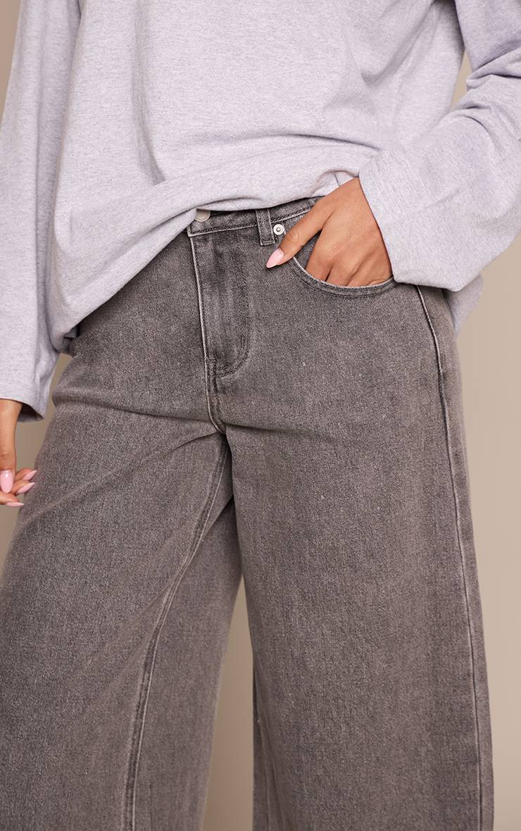 Gris Jean Large Taille Mi-haute Stretch Pour Grandes Tailles