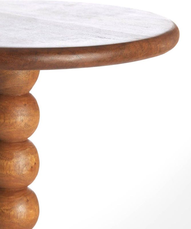 Light & Living - Veglio - Bijzettafel - Lichtbruin - Hout - Ø35cm
