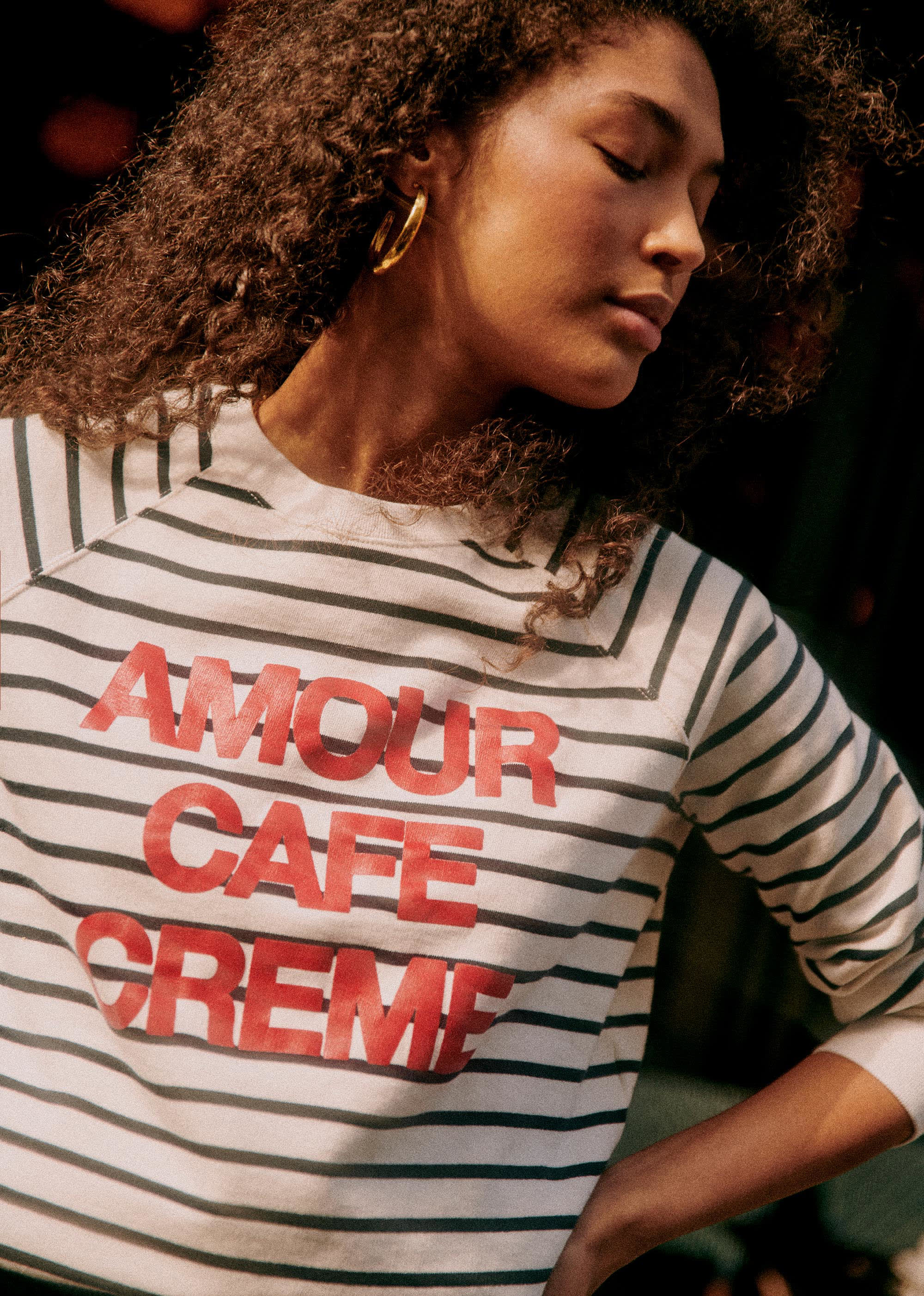 Sweat-Shirt Amour Café Crème - Écru / Marine - E-SHOP/SWEATS & MARINIÈRES Sweats 5905741