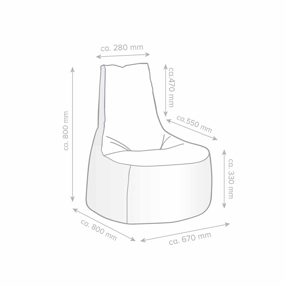 Gaming Sitzsack Alpha Hurricane - Kunstleder (Schwarz)
