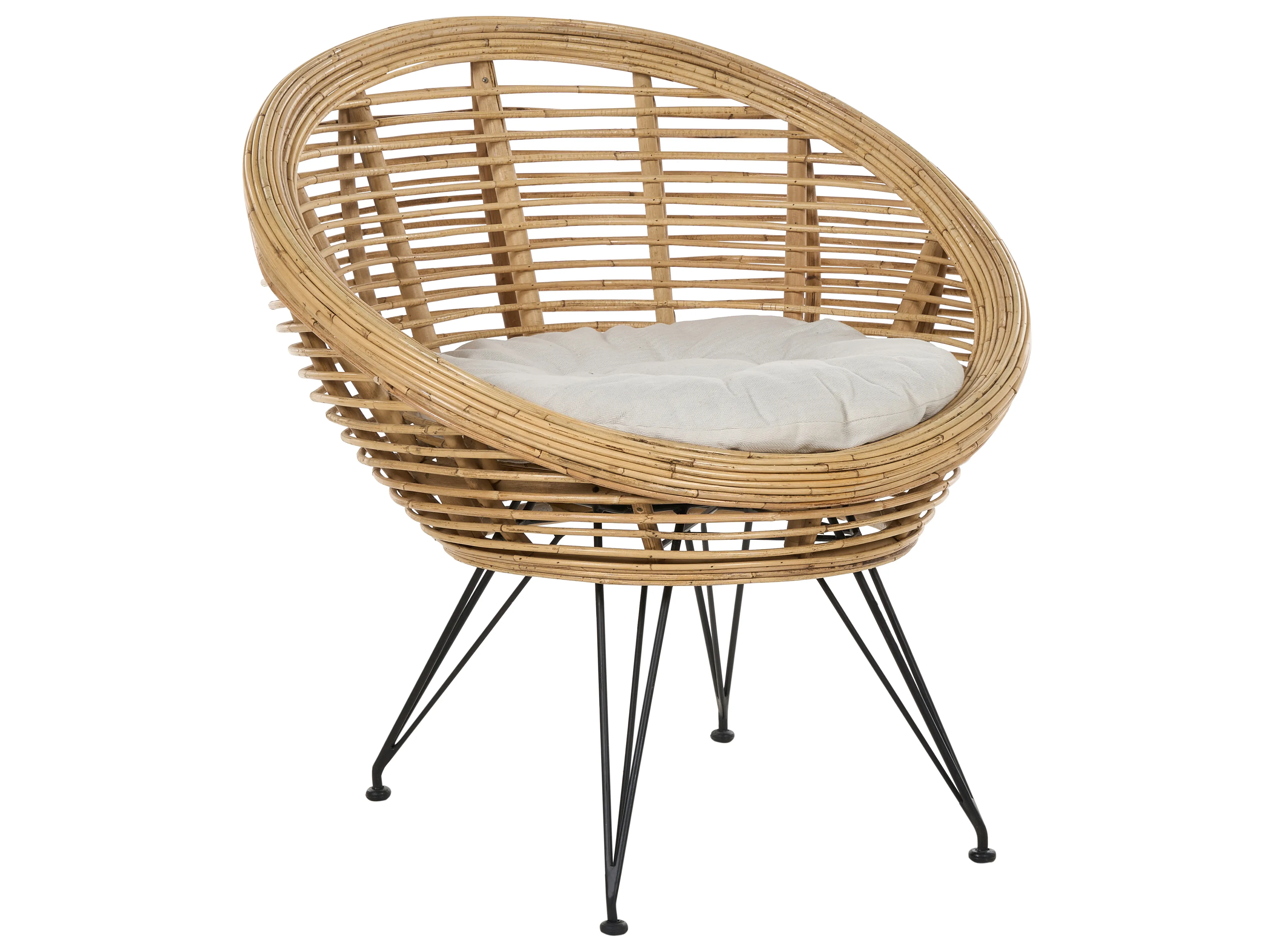Tuin bankenset 3-zits MARATEA Rotan Natuurlijk