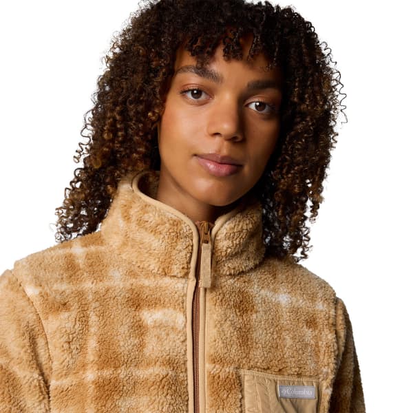 Veste polaire COLUMBIA WEST BEND PRINT FULL ZIP II W CAMEL BROWN OMBLUR