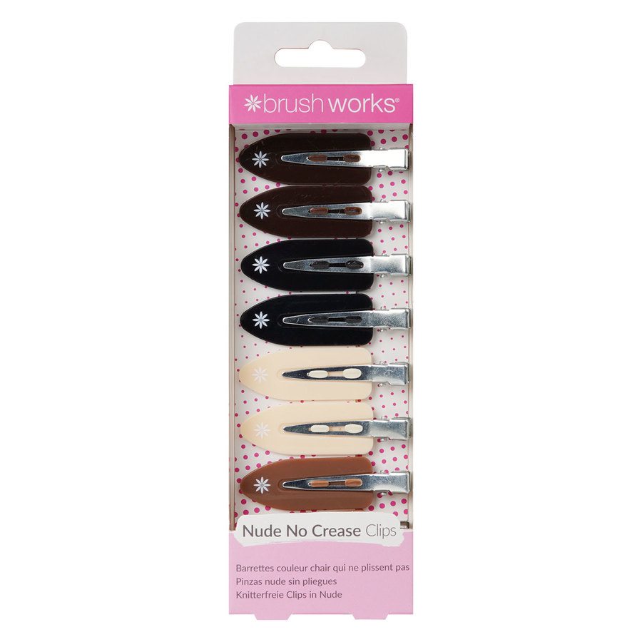 Brushworks Nude No Crease Hair Clips 8pcs