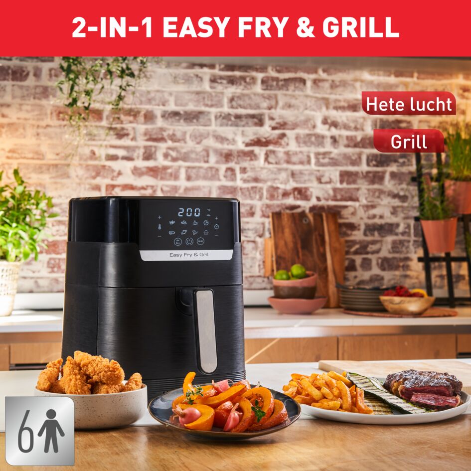 Easy Fry & Grill Precision XL EY5058 Air fryer 2-in-1 - 8 programma's - 4,6 L