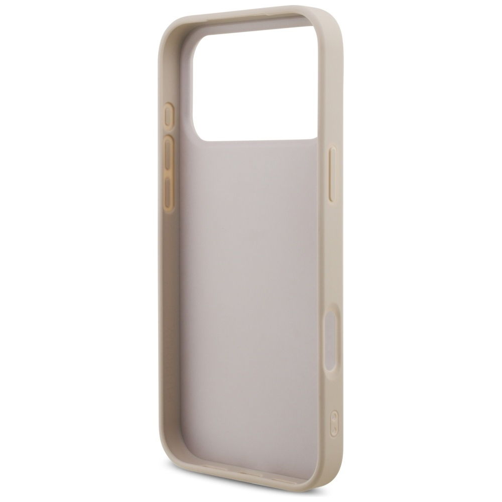 iPhone 17 Pro Leder Hardcase Hülle 4G Big Metal Logo (GUHCP17L4GMGPI) - Rosa
