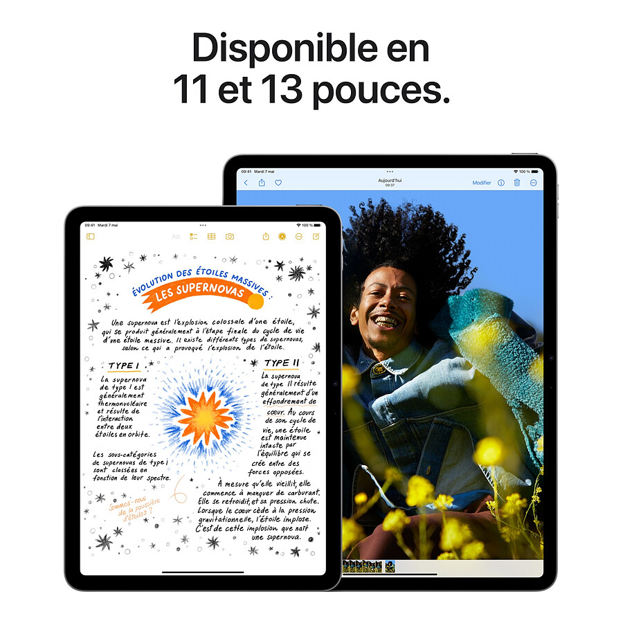 Apple iPad Air M2 2024 13 pouces Wi-Fi - 256 Go - Lumière Stellaire
