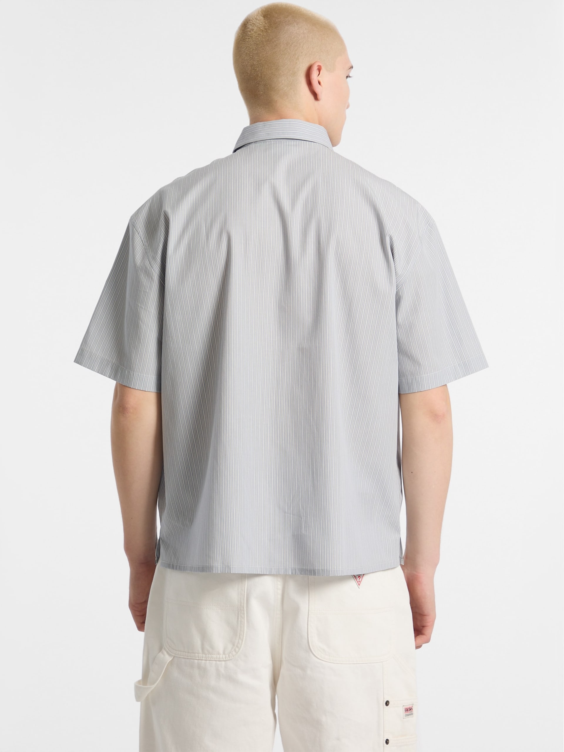 Camisa GUESS Originals Eco Listrada em Popeline