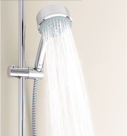 Grohe Tempesta Cosmopolitan douchesysteem m. douchekraan thermostatisch m. aquadimmer m. Euphoria Cosmo hoofddouche 160mm Rain m. New Temp. Cosmo II handd chroom