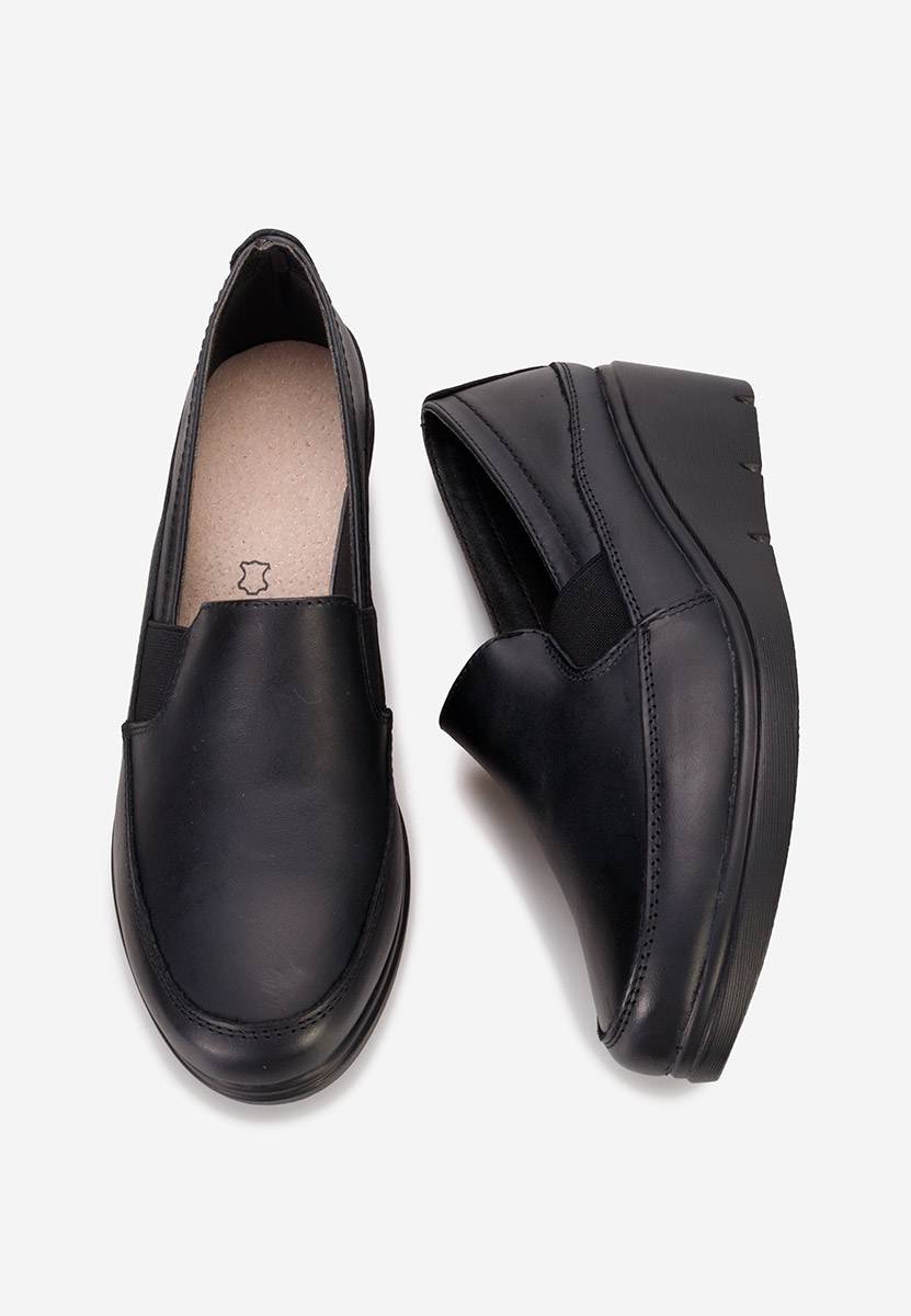 Chaussures casual à plateforme noirs Sabra