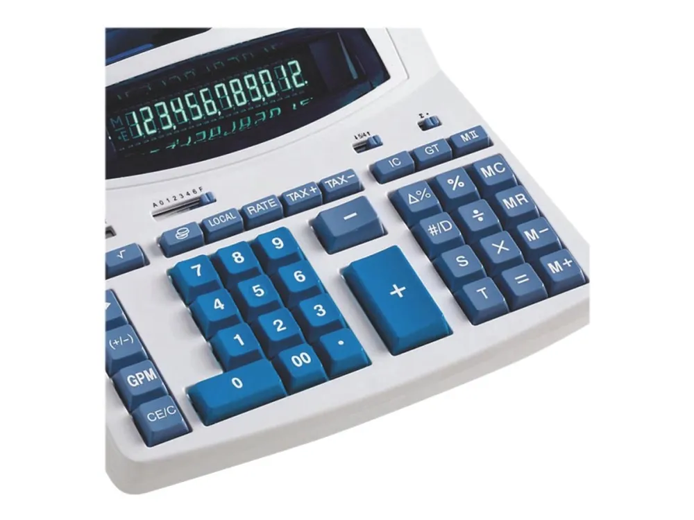 Strimmelregner Ibico 1232X m/12 cifre Euro, grønt display
