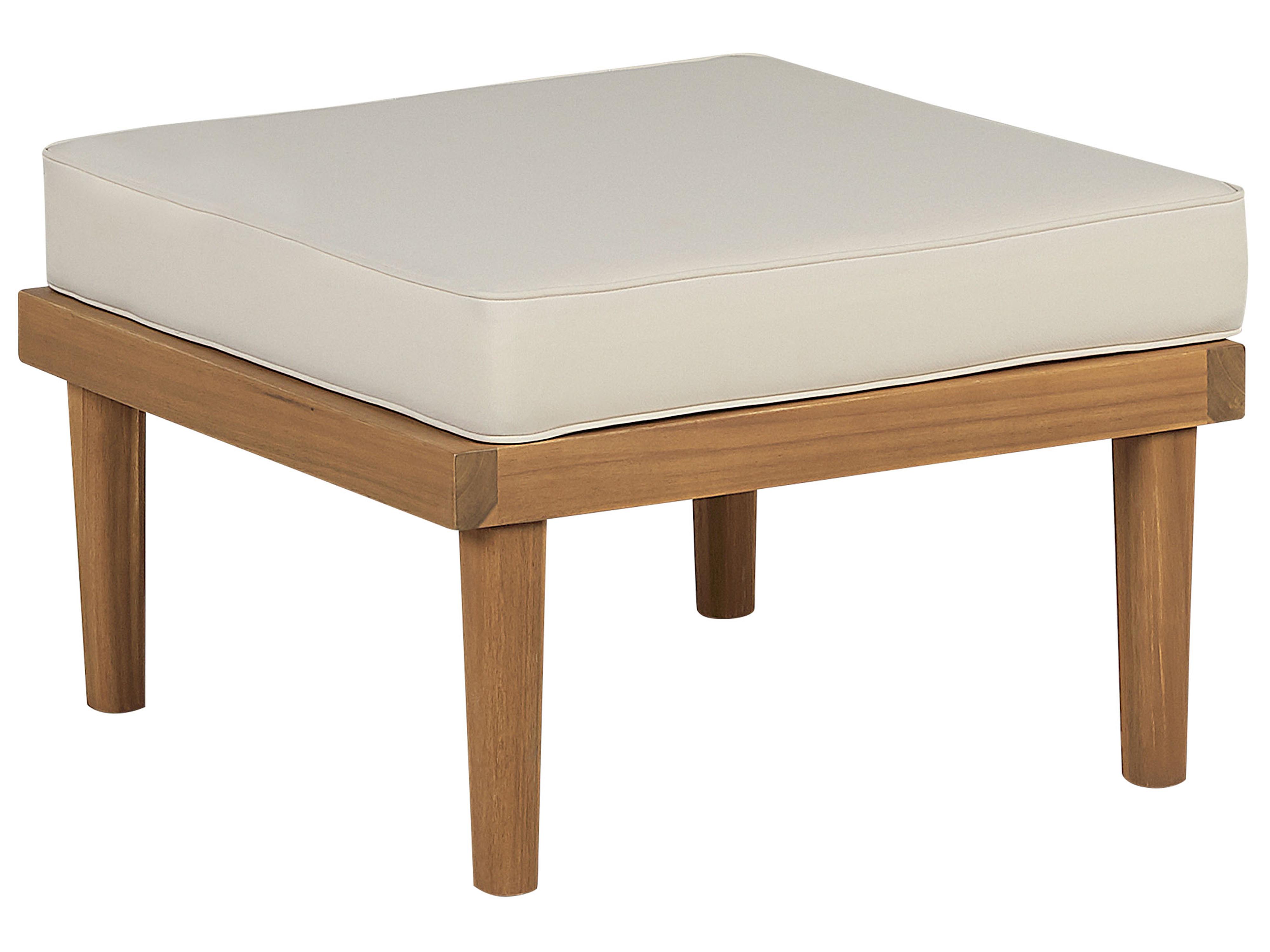 Loungeset met tafel en ottomaan 6-zits BARATTI Acaciahout Bruin
