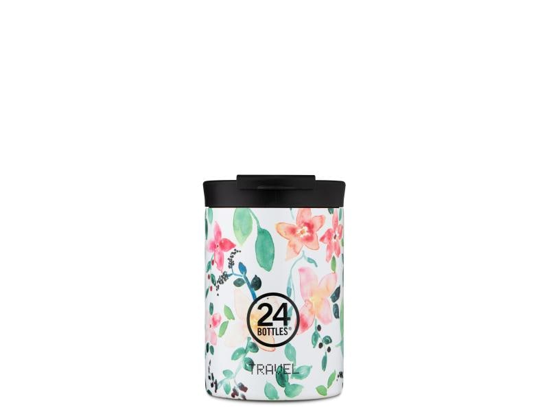 24Bottles Thermobecher Travel Tumbler 350 ml, Little Buds Thermotasse mit doppelwandiger Edelstahlisolation