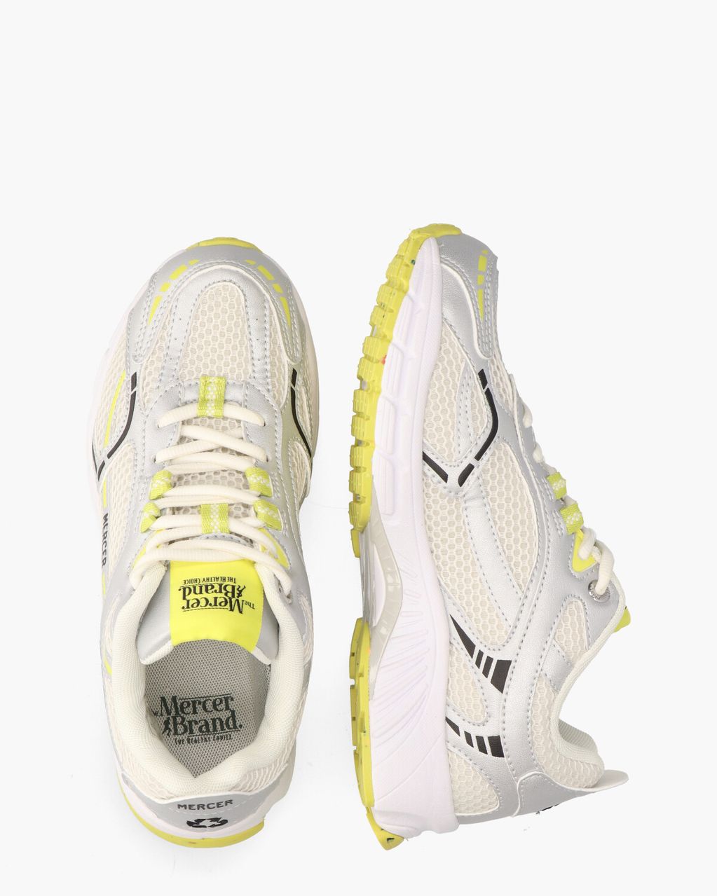 Mercer Amsterdam The Re-Run Neon Zilver/Geel Damessneakers