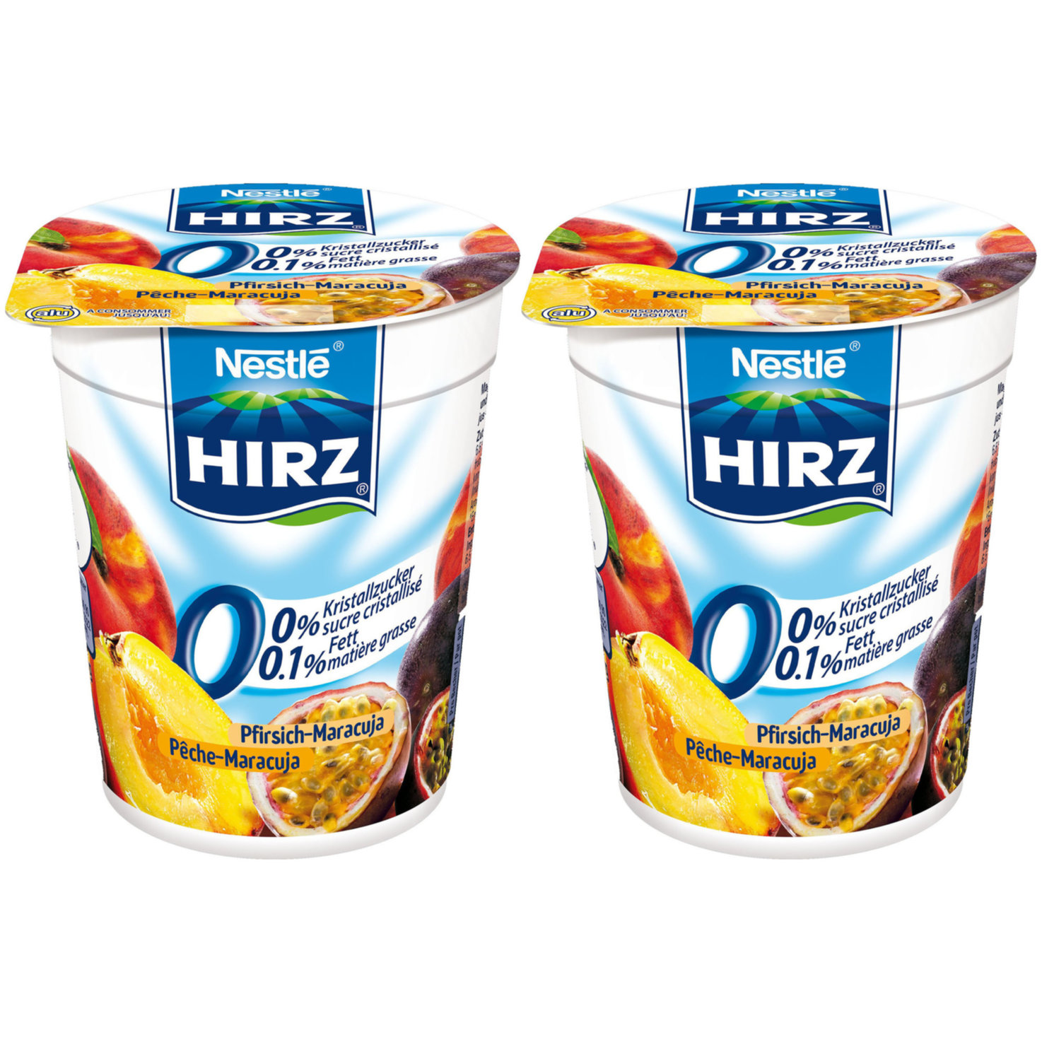 Hirz Joghurt 0% Pfirsich Maracuja 2x180g