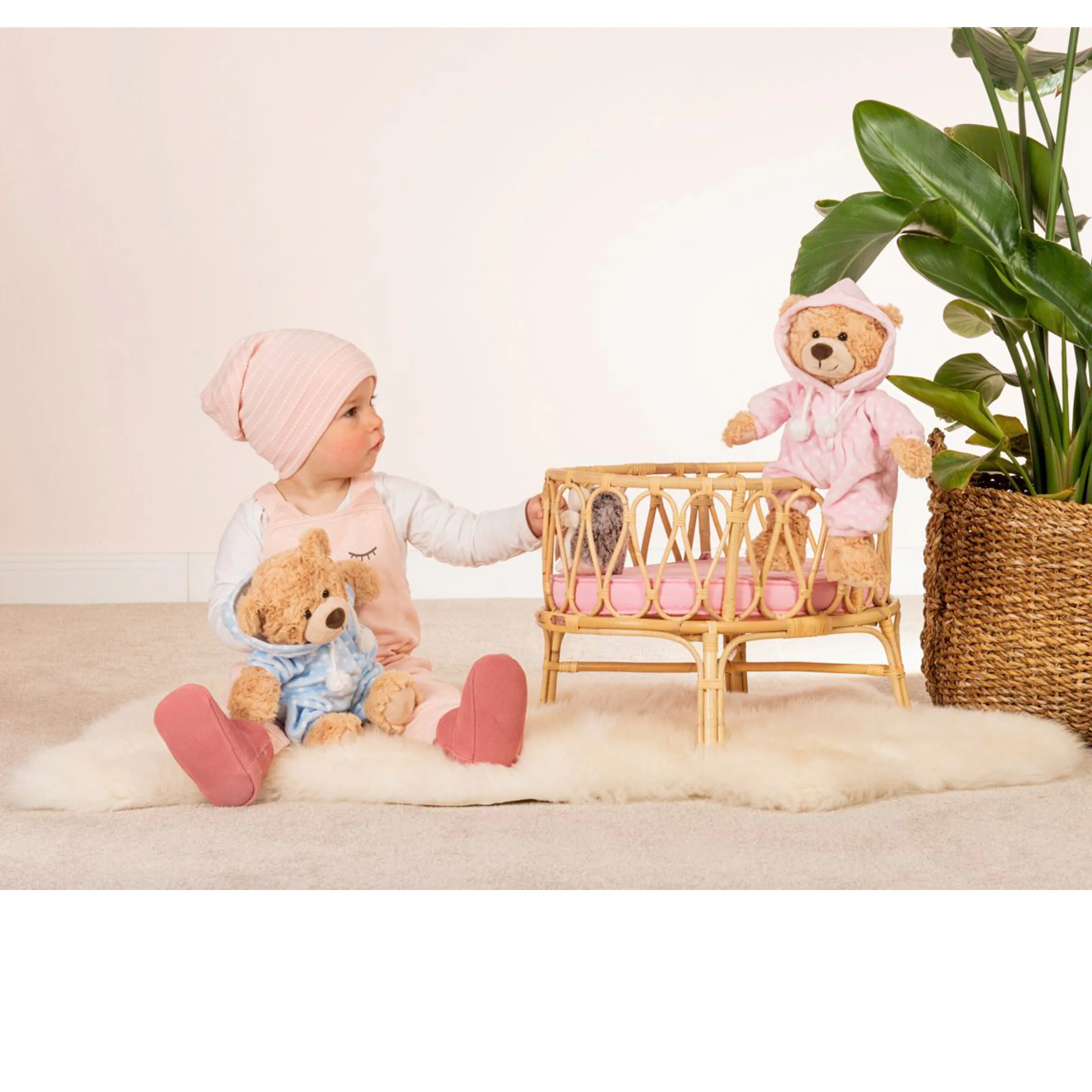 Hermann Teddy Collection Kuscheltier Schlafanzugbär 30 cm rosa