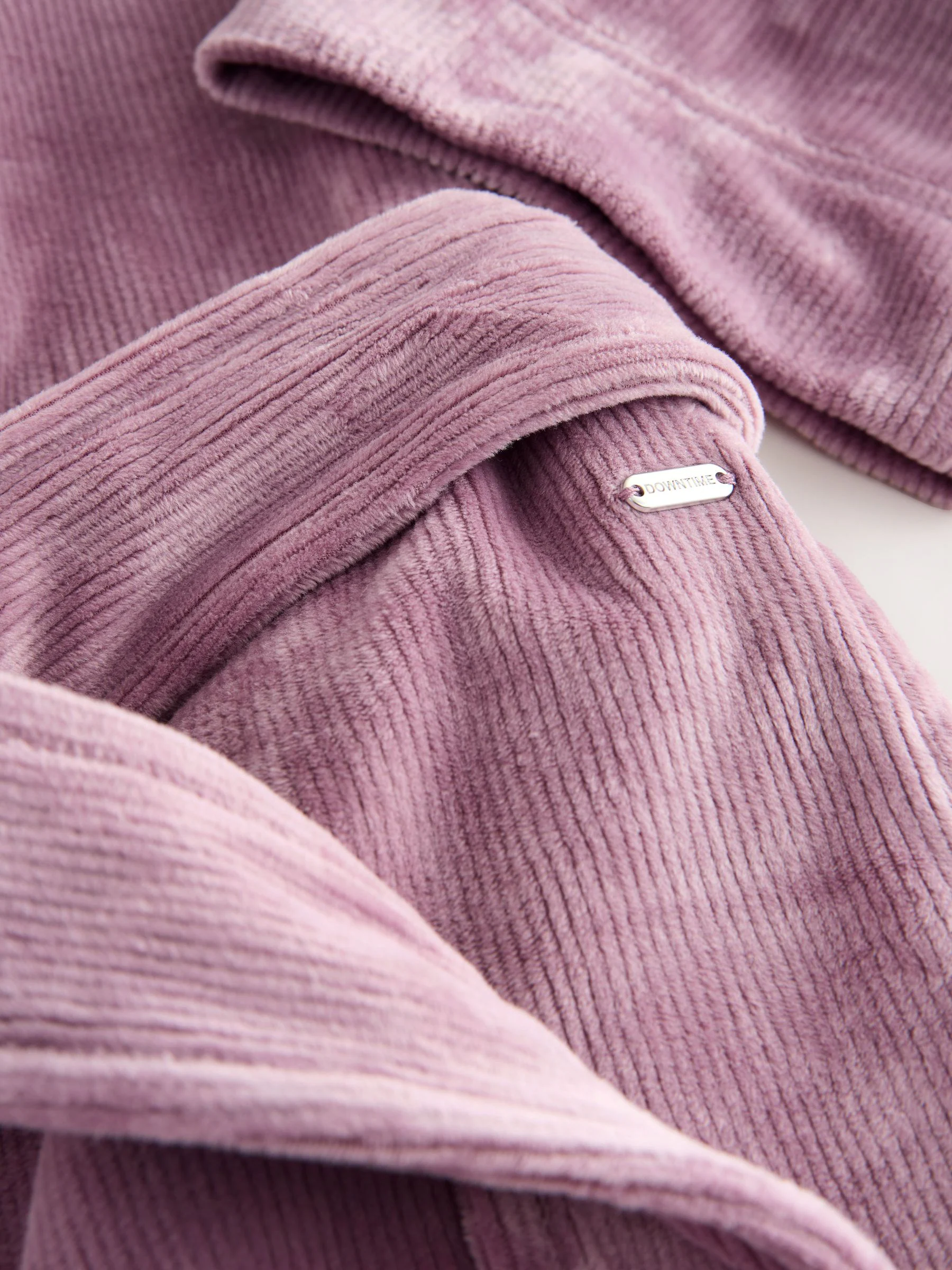 Mauve-paars - Studio Cosy Ribbed Dressing Gown