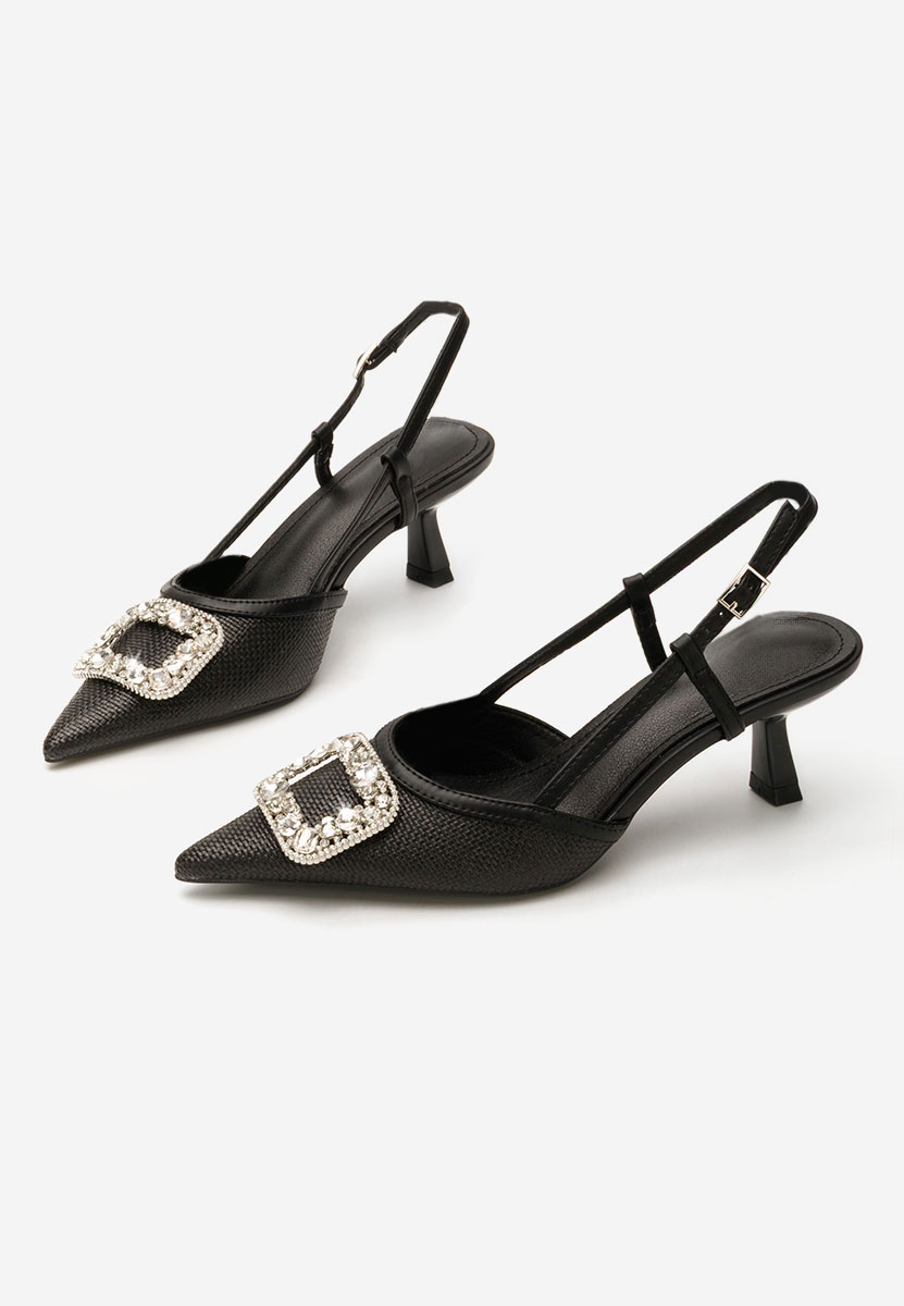 Chaussures slingback noirs Kristenys