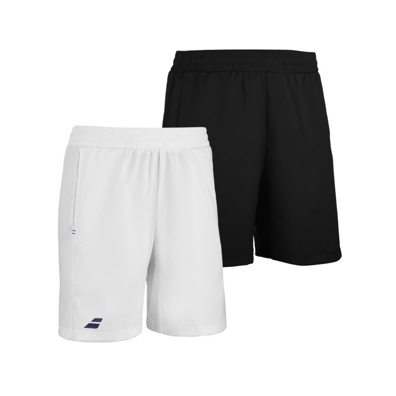 Short de tennis junior Babolat Play blanc ou noir