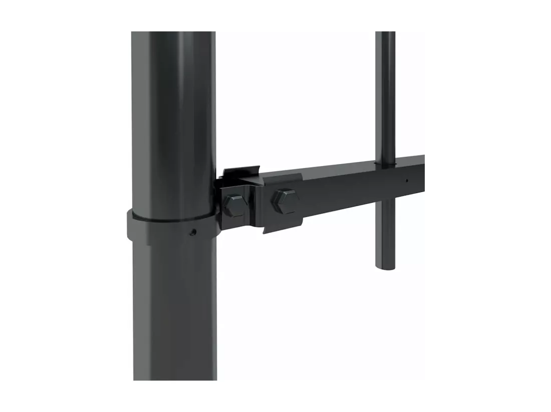 Cl?ture de jardin avec dessus en cerceau Acier 1,8 m Noir