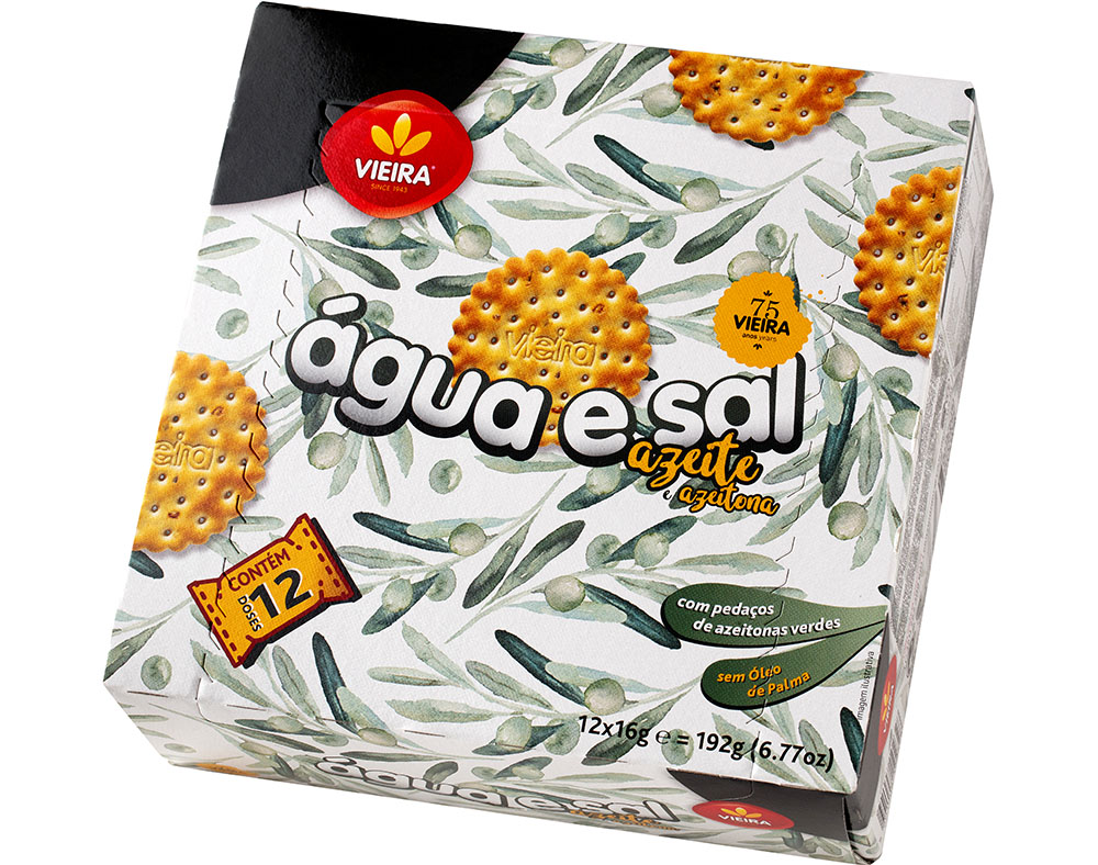 BOLACHAS VIEIRA DE CASTRO ÁGUA E SAL COM AZEITE E AZEITONA 192G