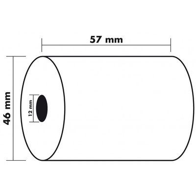 Exacompta - 50 Bobines thermiques - rouleaux TPE - 57 x 46 x 12 mm - sans Bisphénol A