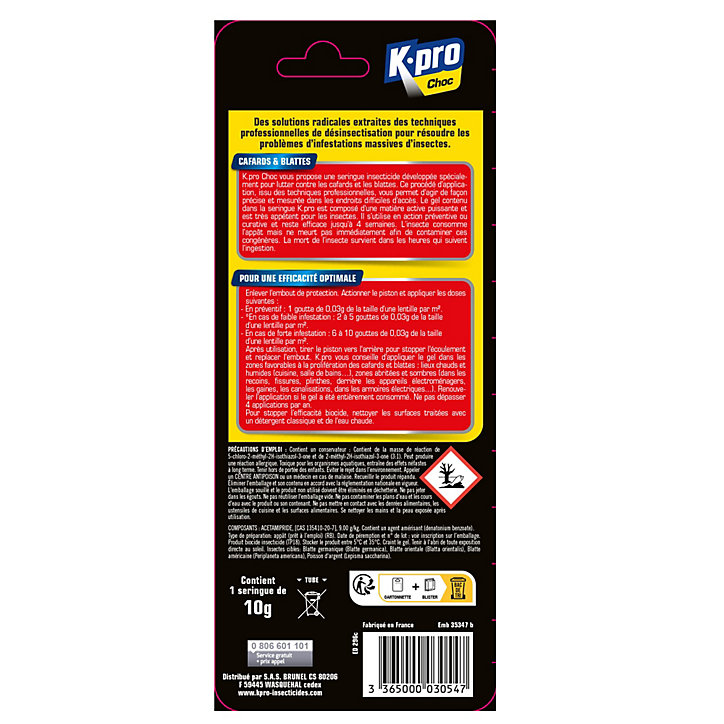 Seringue cafards blattes Kapo choc 10g