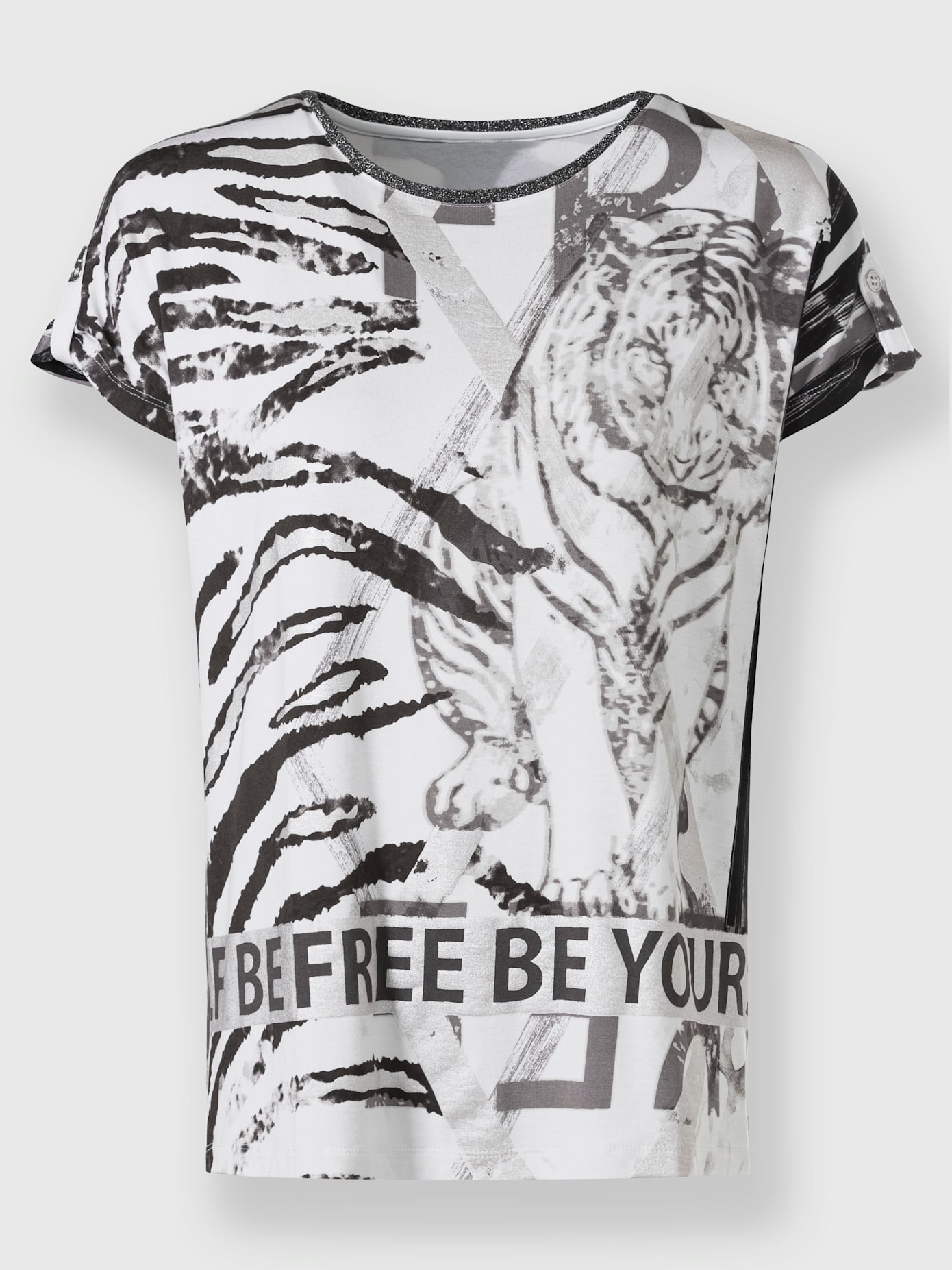 T-shirt imprimé détails brillants