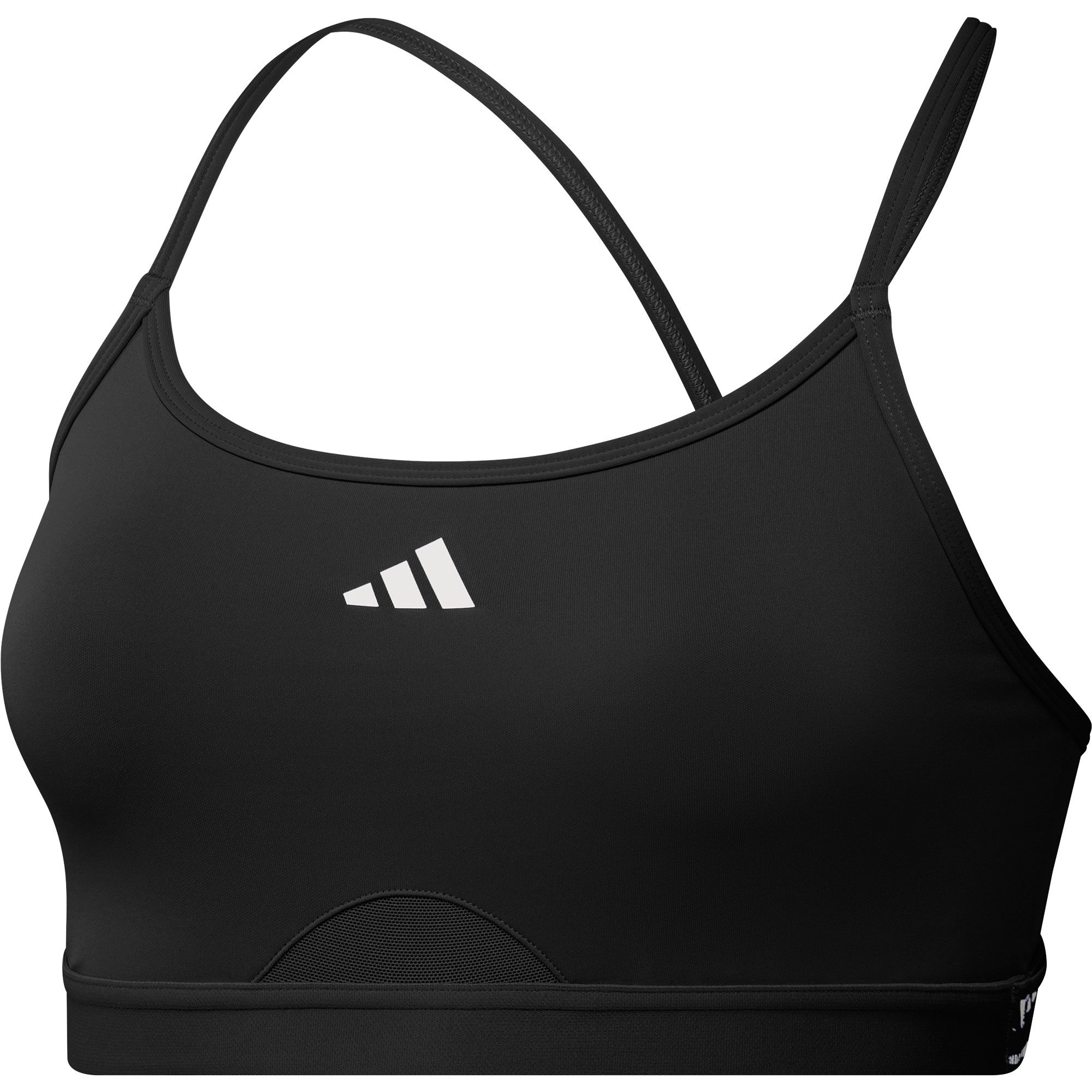 adidas Aeroreact Training 3-Streifen Sport BH Damen schwarz