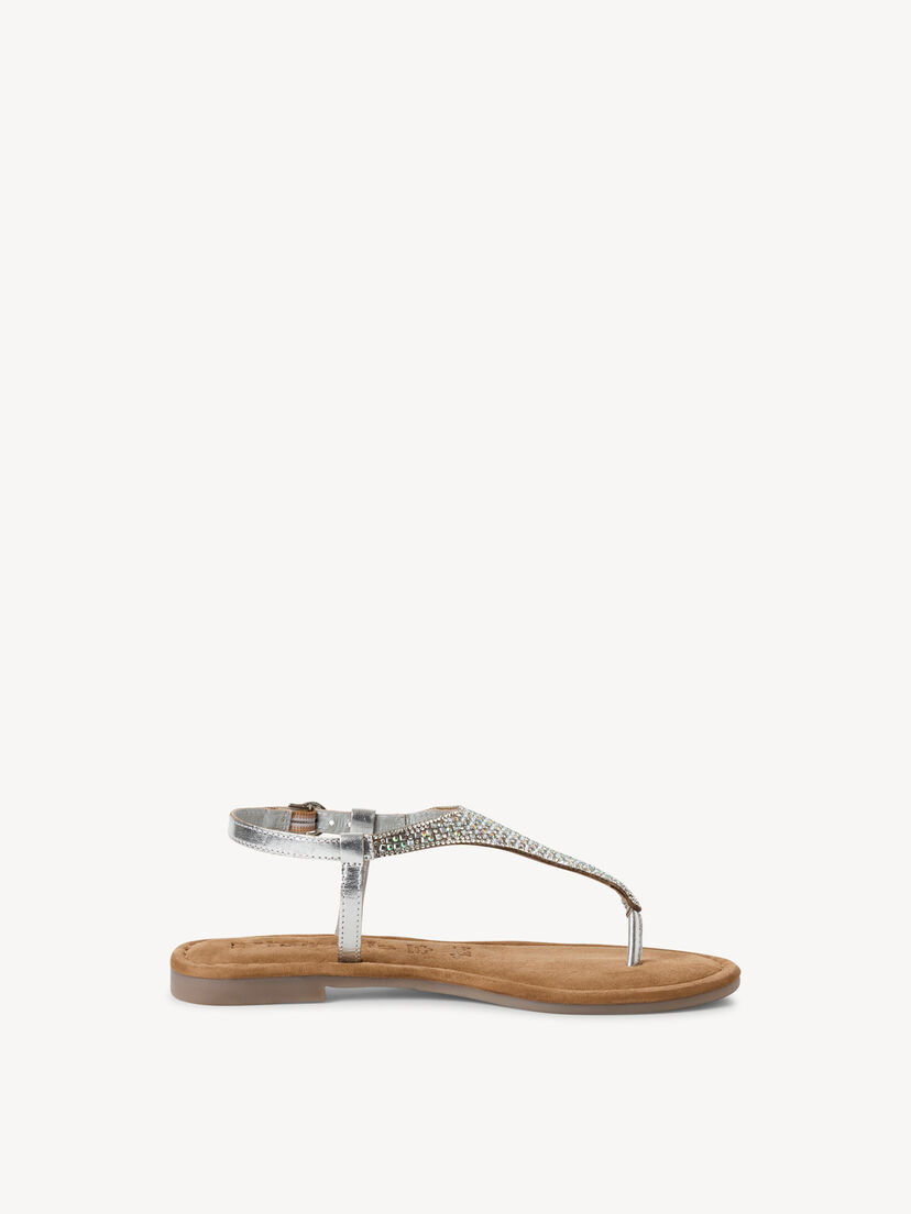 Leren Sandaal - zilver