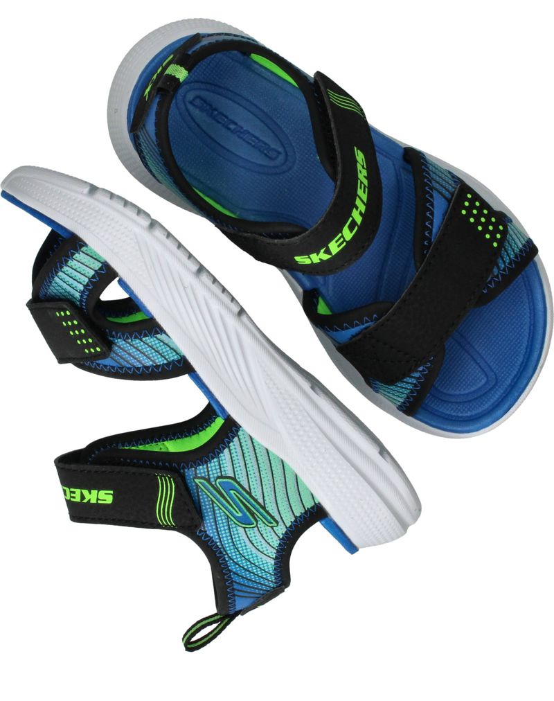 Skechers Microspeck-Splash Sneakers Blauw Jongens