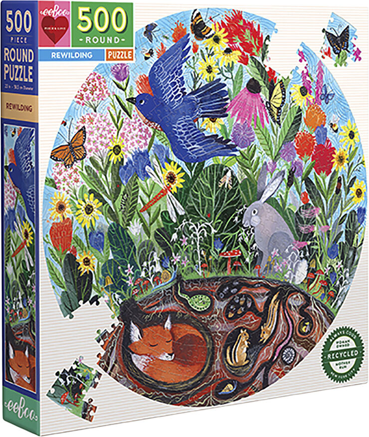 eeBoo eeBoo - Rundt puslespil 500 brk - Rewilding