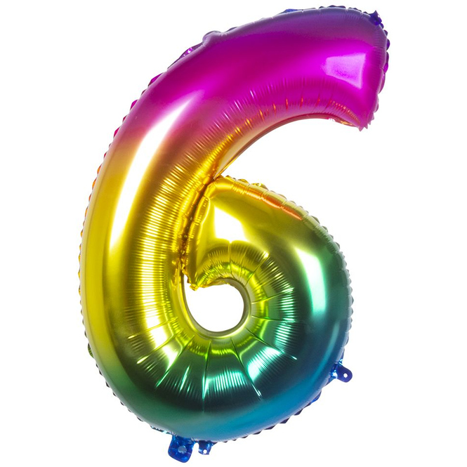 Folienballon - Bunte Zahl - 0 bis 9