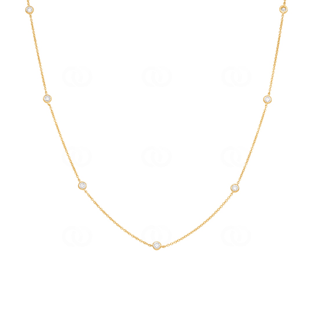0.33 Karat Diamantencollier 750/18 K Gelbgold