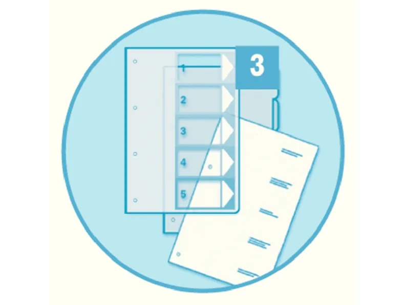 Register PC printbar Esselte PP A4 maxi Flerfarvet - (10 stk.)