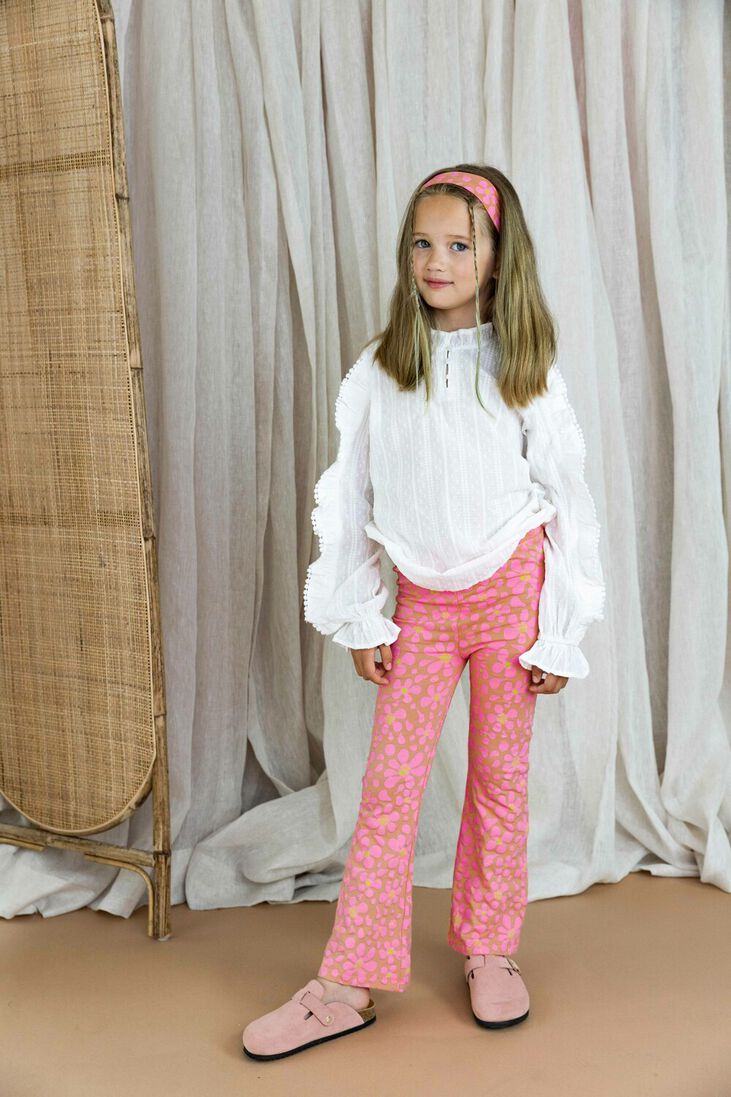 AMMEHOELA roze ammehoela flared broek am.liv.43