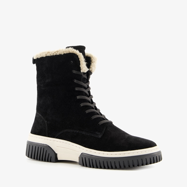 Hush Puppies gevoerde suede dames veterboots