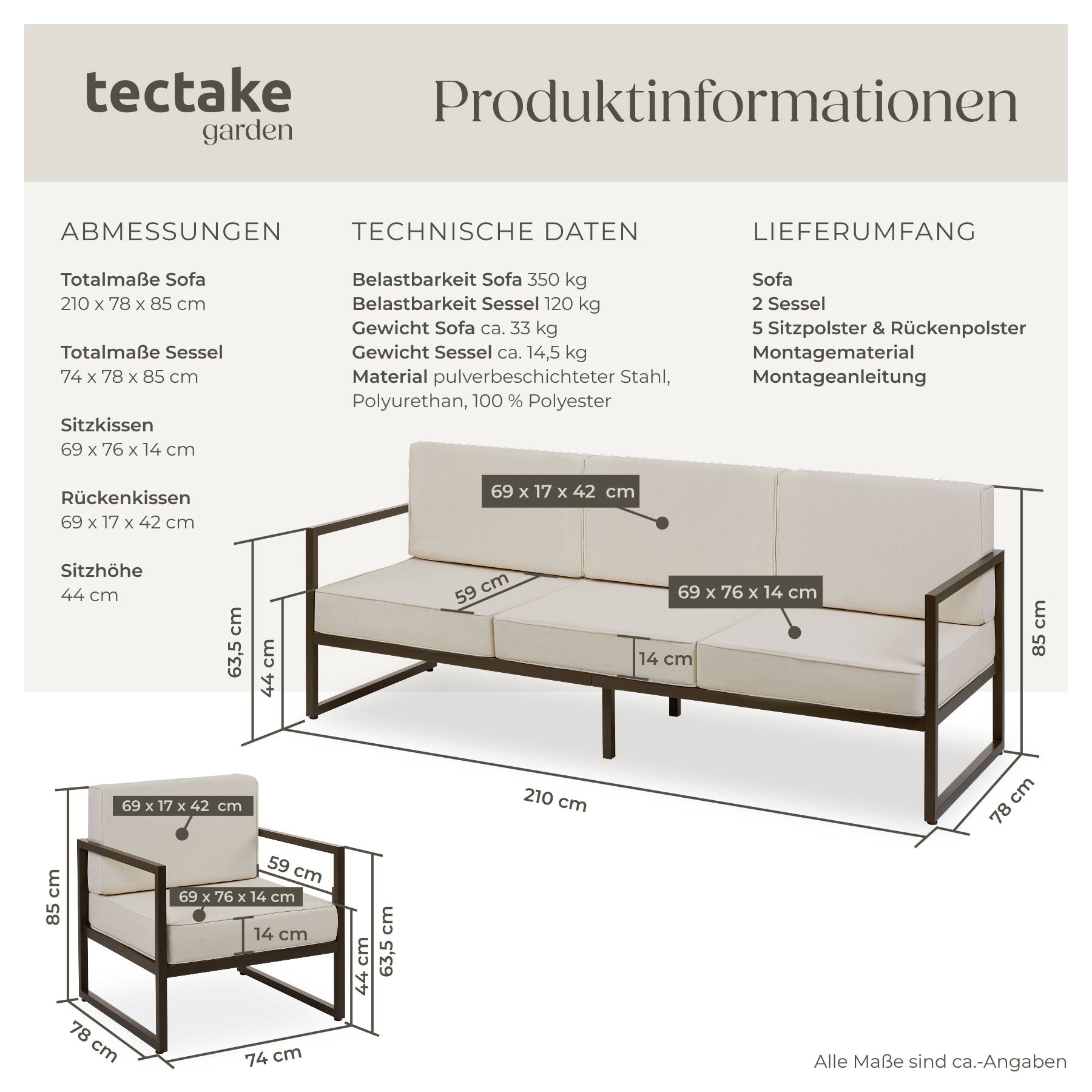 Garten-Loungeset  Comosa