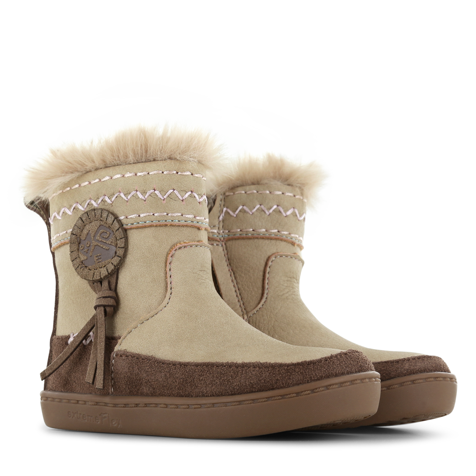 Shoesme taupe Stiefel mit flauschigem Futter