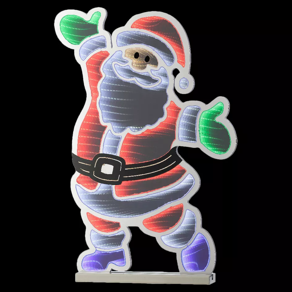 Père Noël lumineux 891 LED (H120 cm) Infinity Blanc froid/Multicolore