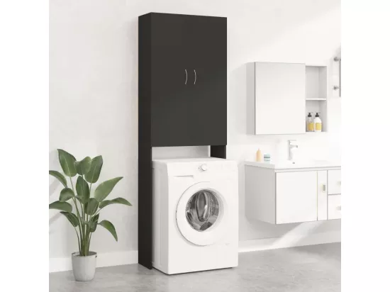 Meuble pour machine à laver Noir 64x25,5x190 cm