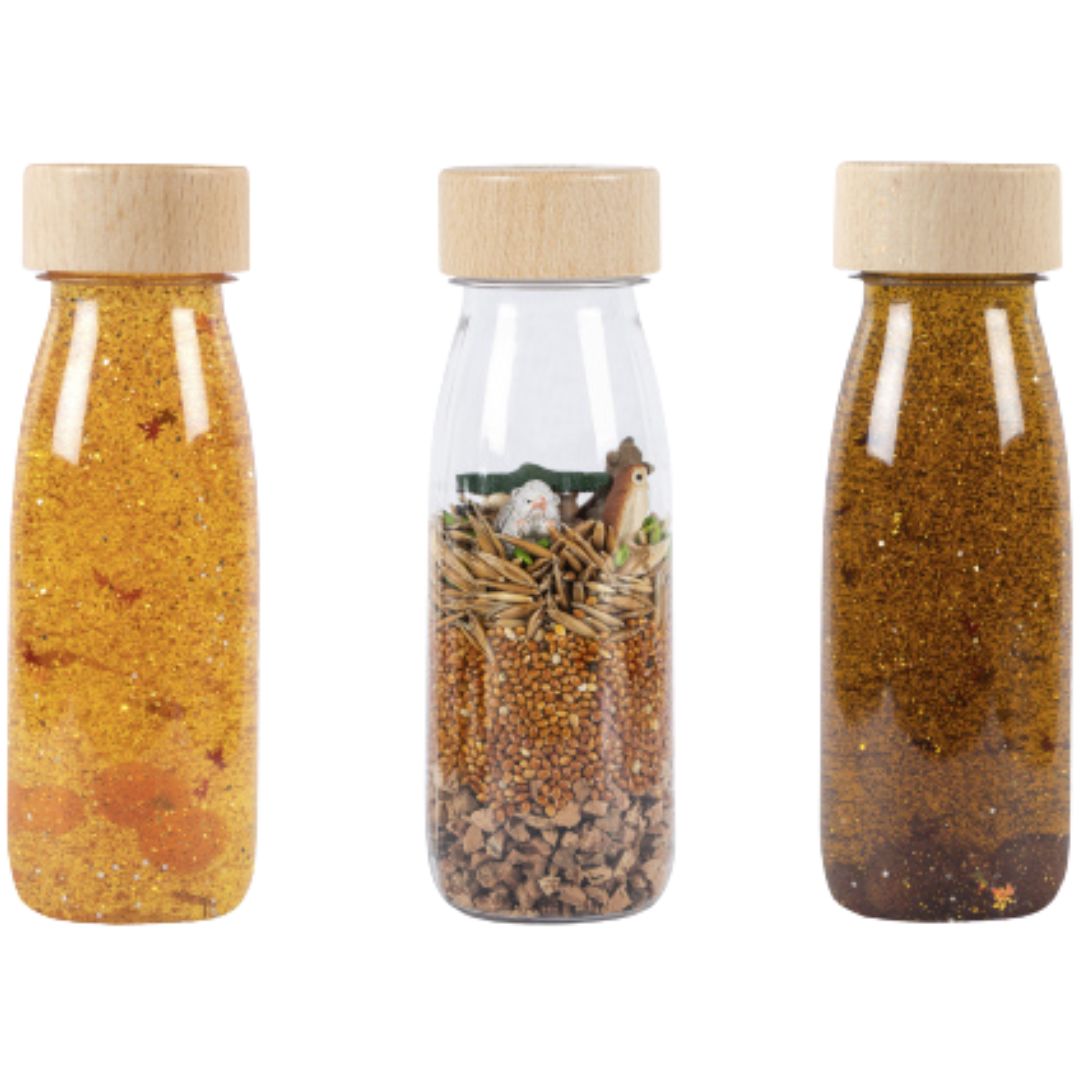 Petit boum sensorische flessenset woodland