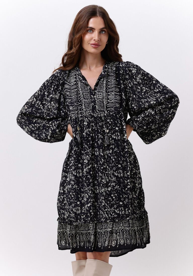 MOLIIN zwarte moliin midi jurk salome