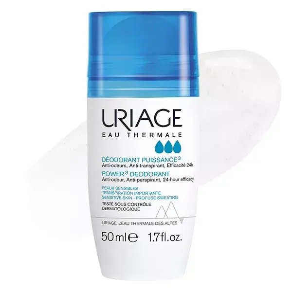 Uriage Power 3 Desodorante Antitranspirante Antiodor para Pele Sensível 50ml