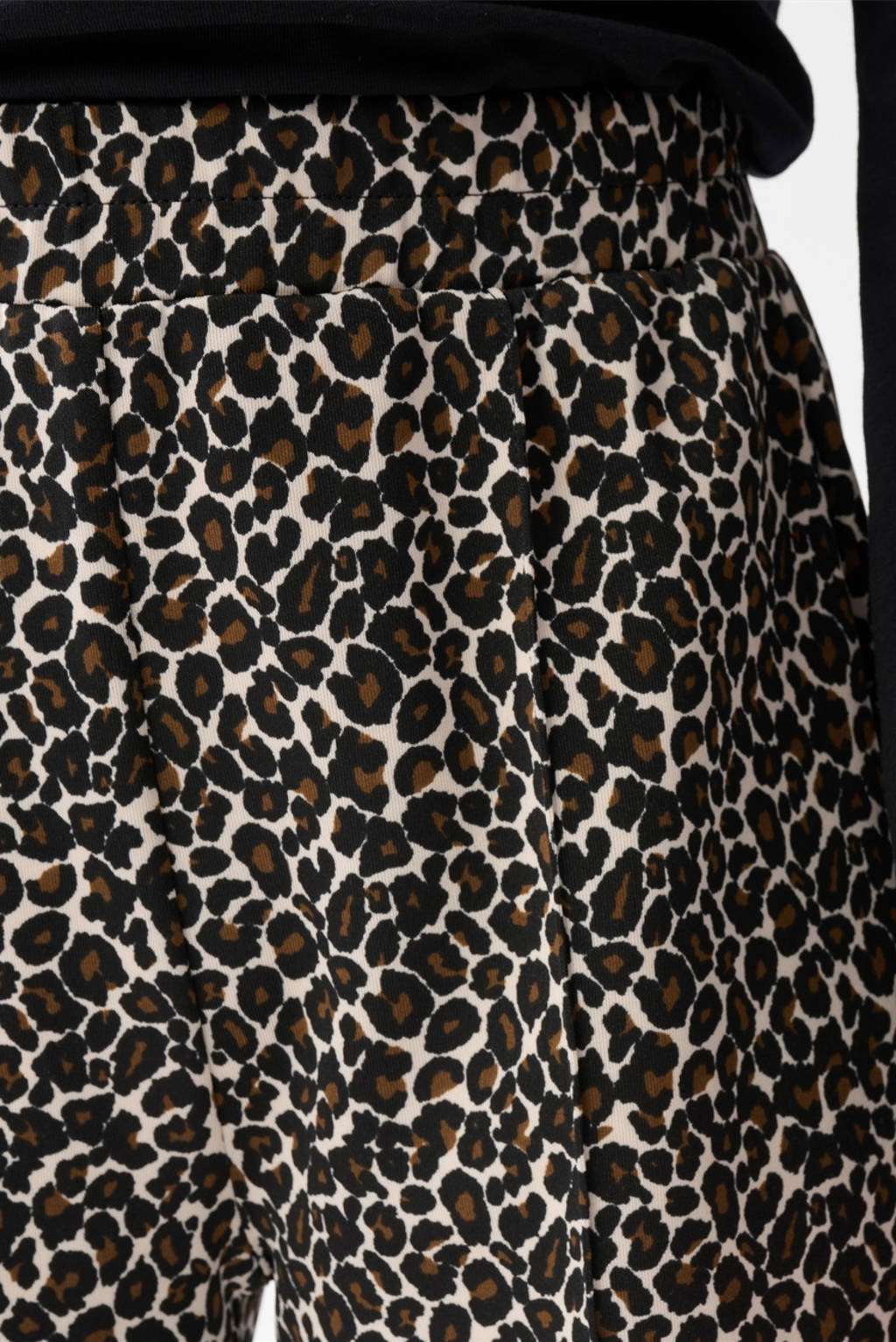 Shoeby wide leg broek met panterprint bruin/beige